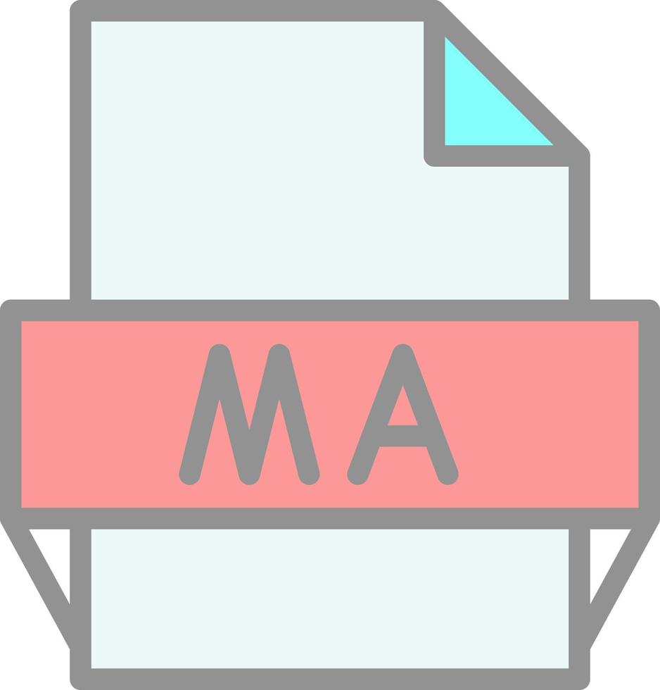 ma-Dateiformat-Symbol vektor