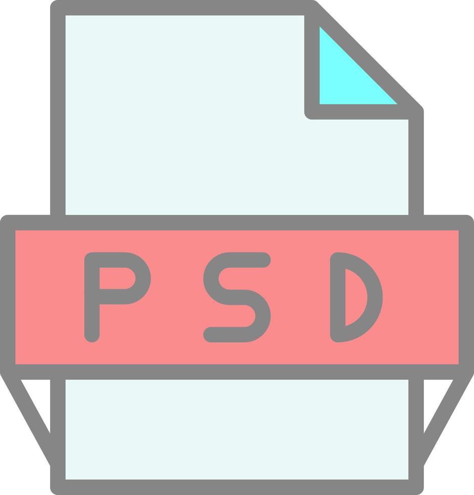 psd-Dateiformat-Symbol vektor