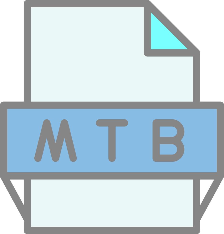 Symbol für MTB-Dateiformat vektor