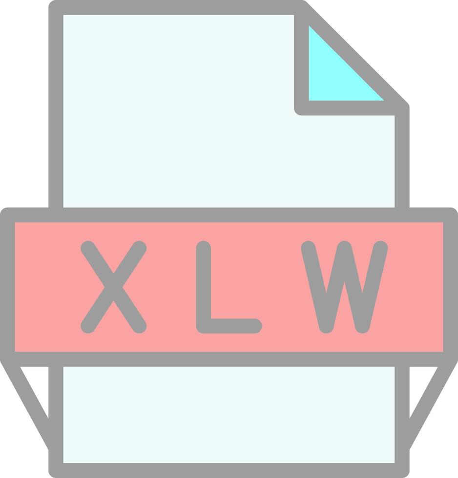 xlw-Dateiformat-Symbol vektor