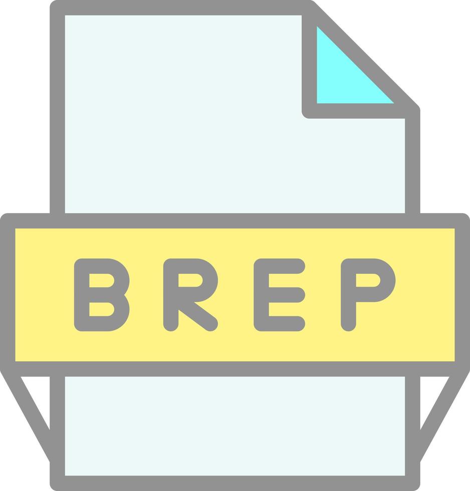 brep-Dateiformat-Symbol vektor