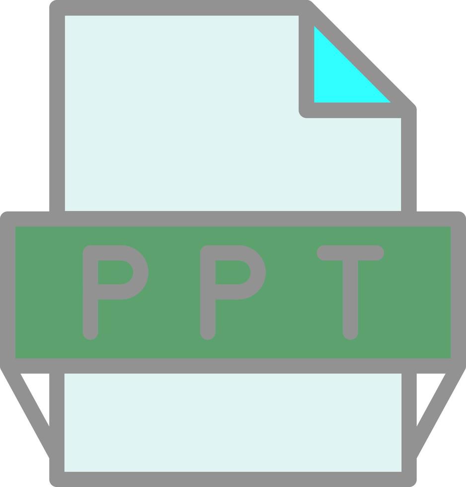 ppt-Dateiformat-Symbol vektor