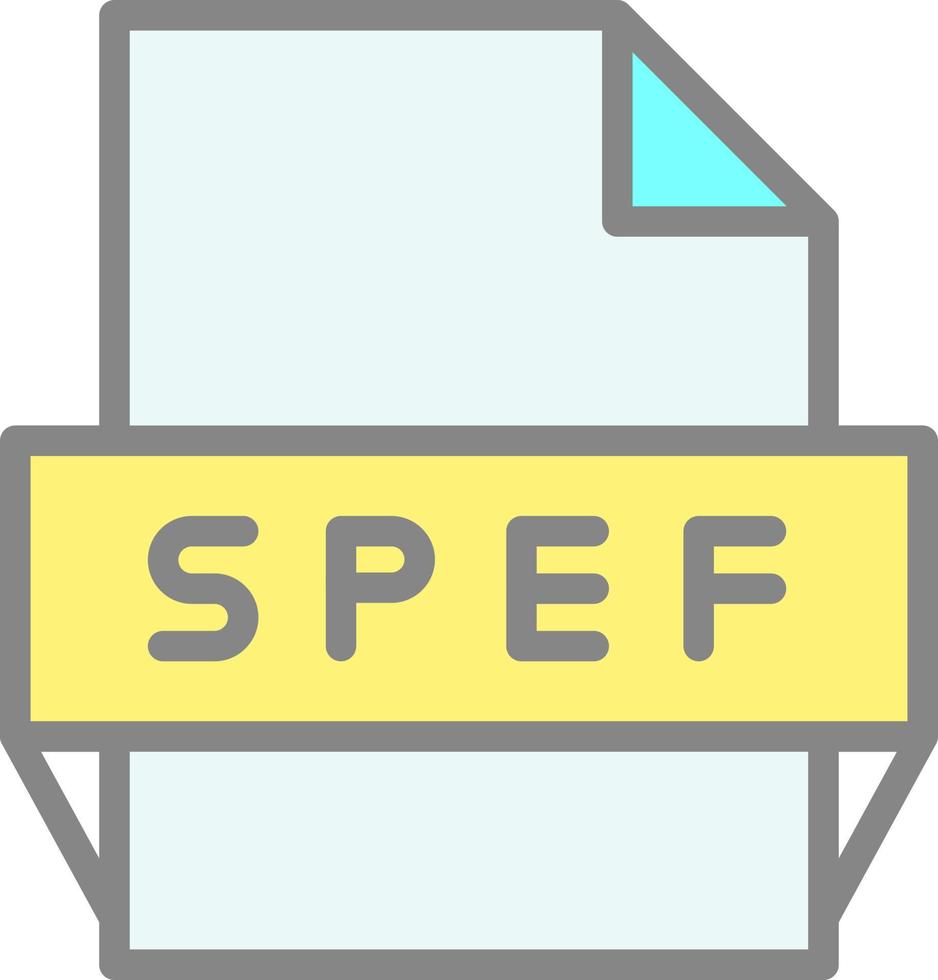 spef-Dateiformat-Symbol vektor