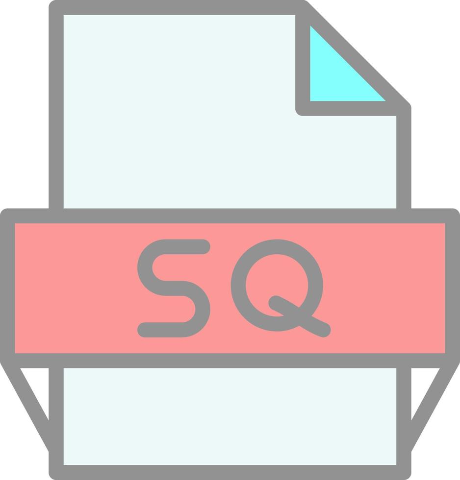 sq-Dateiformat-Symbol vektor