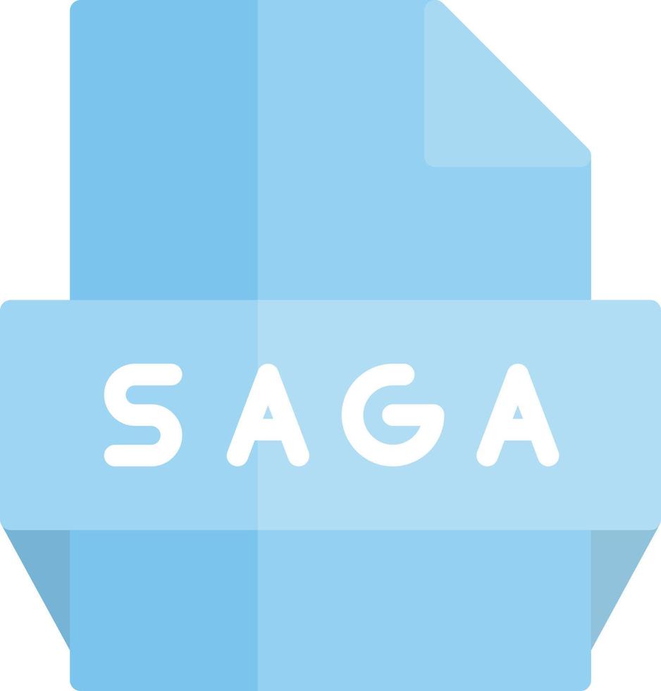 Saga-Dateiformat-Symbol vektor