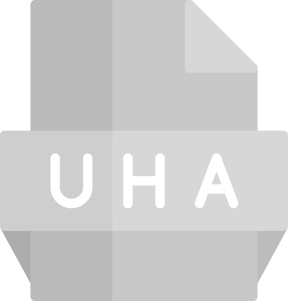 uha-Dateiformat-Symbol vektor