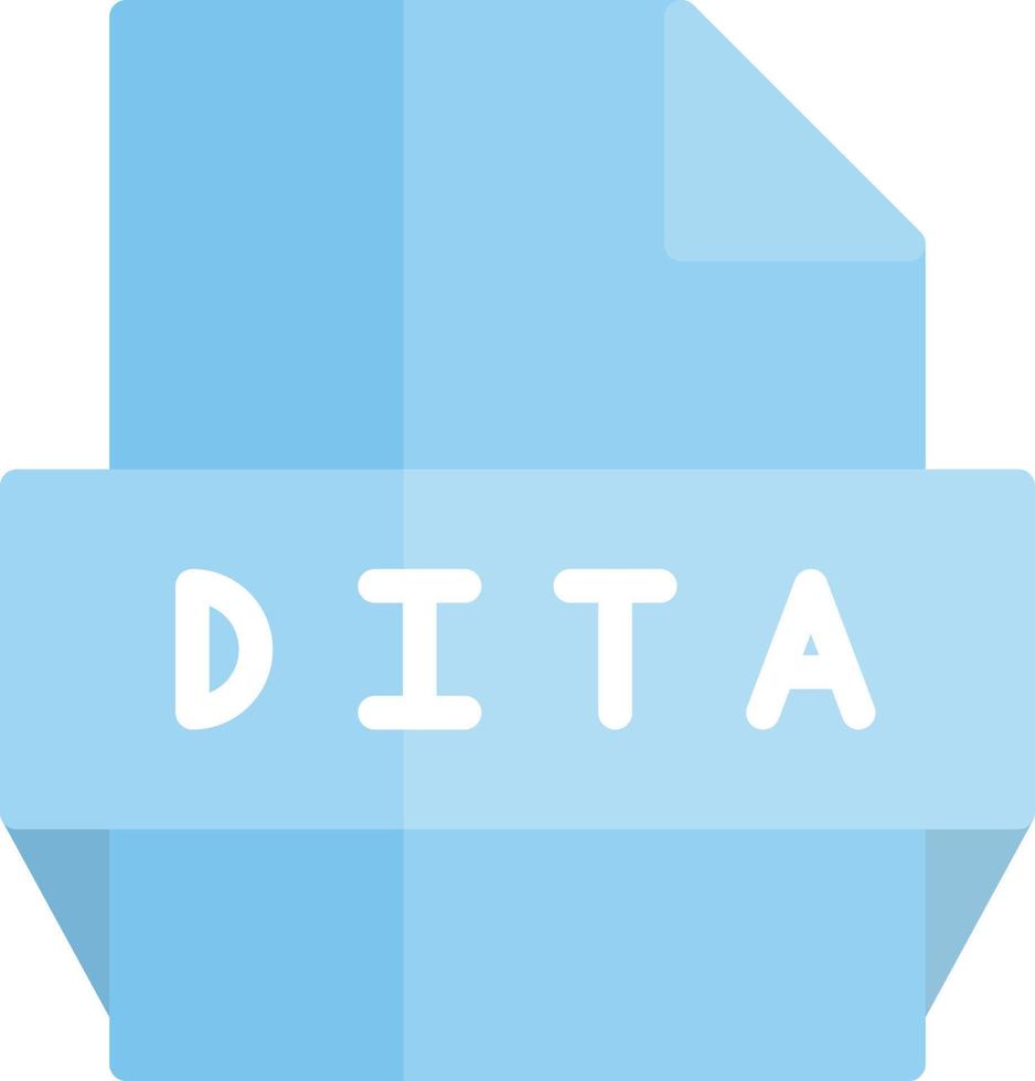 Dita-Dateiformat-Symbol vektor