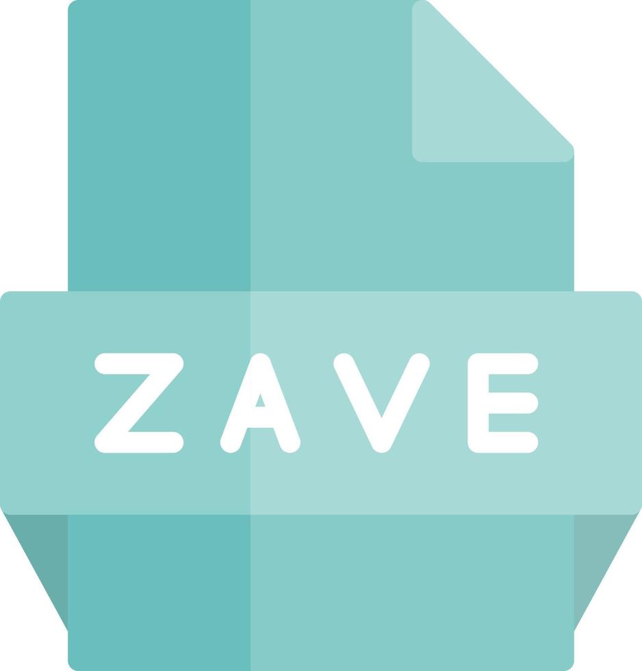 zave-Dateiformat-Symbol vektor