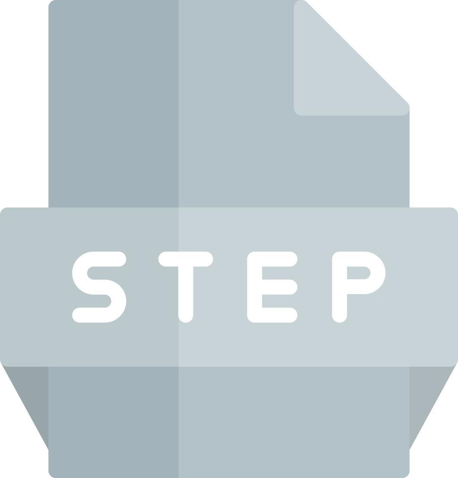 Step-Dateiformat-Symbol vektor