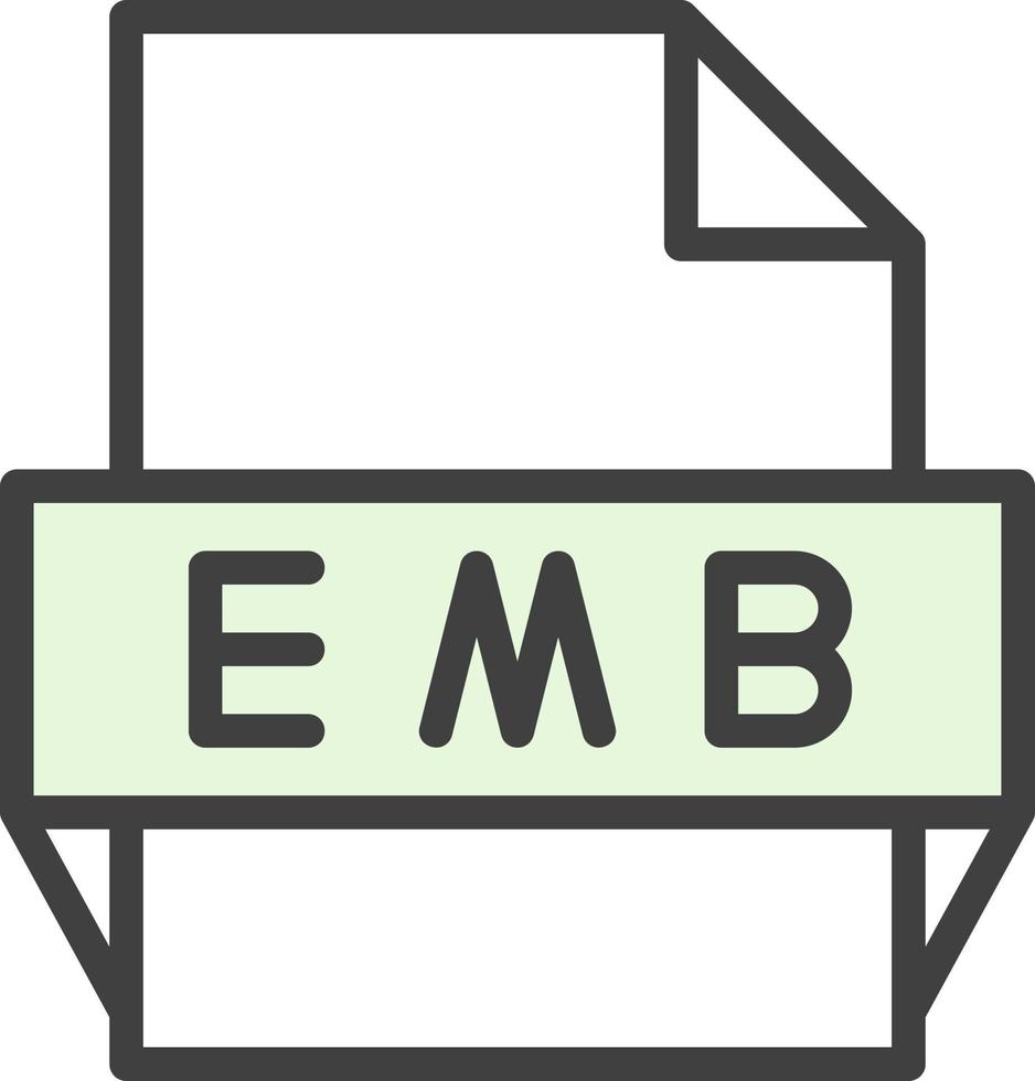 Symbol für Emb-Dateiformat vektor