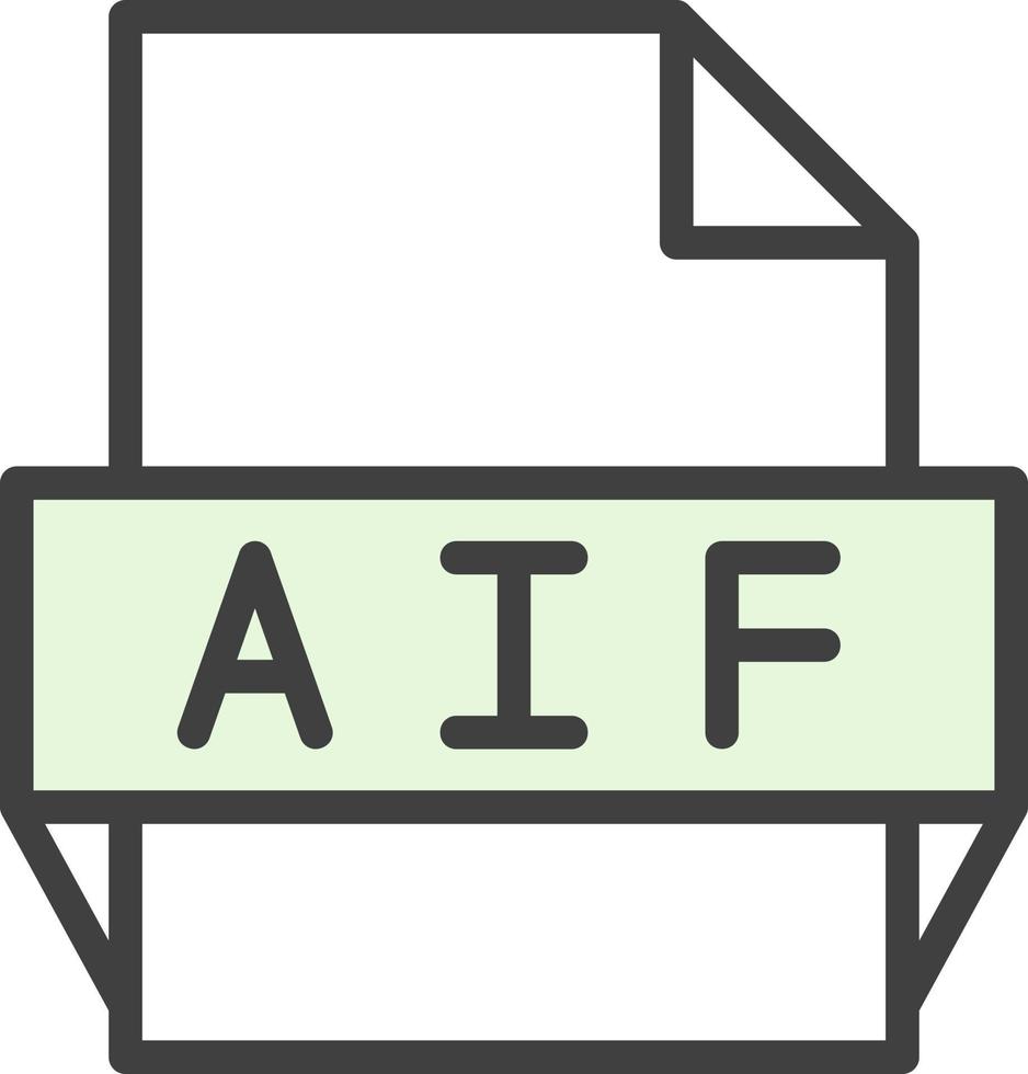 aif-Dateiformat-Symbol vektor