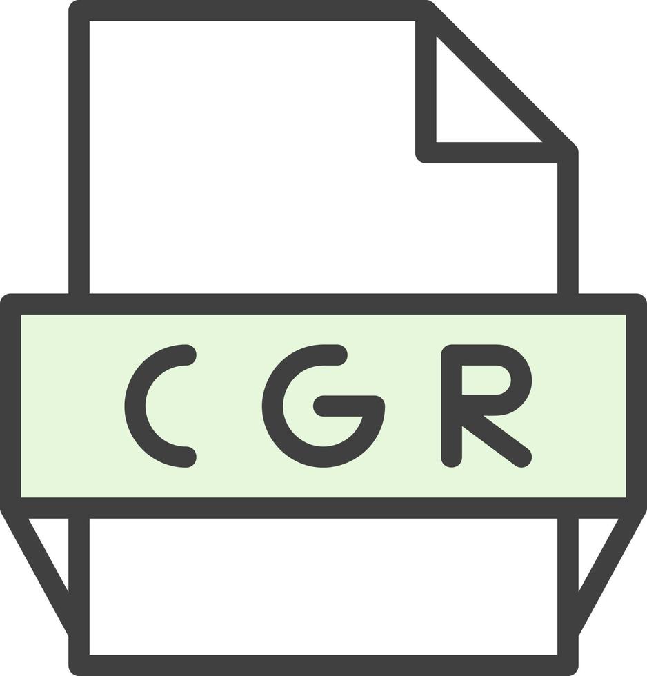 cgr-Dateiformat-Symbol vektor