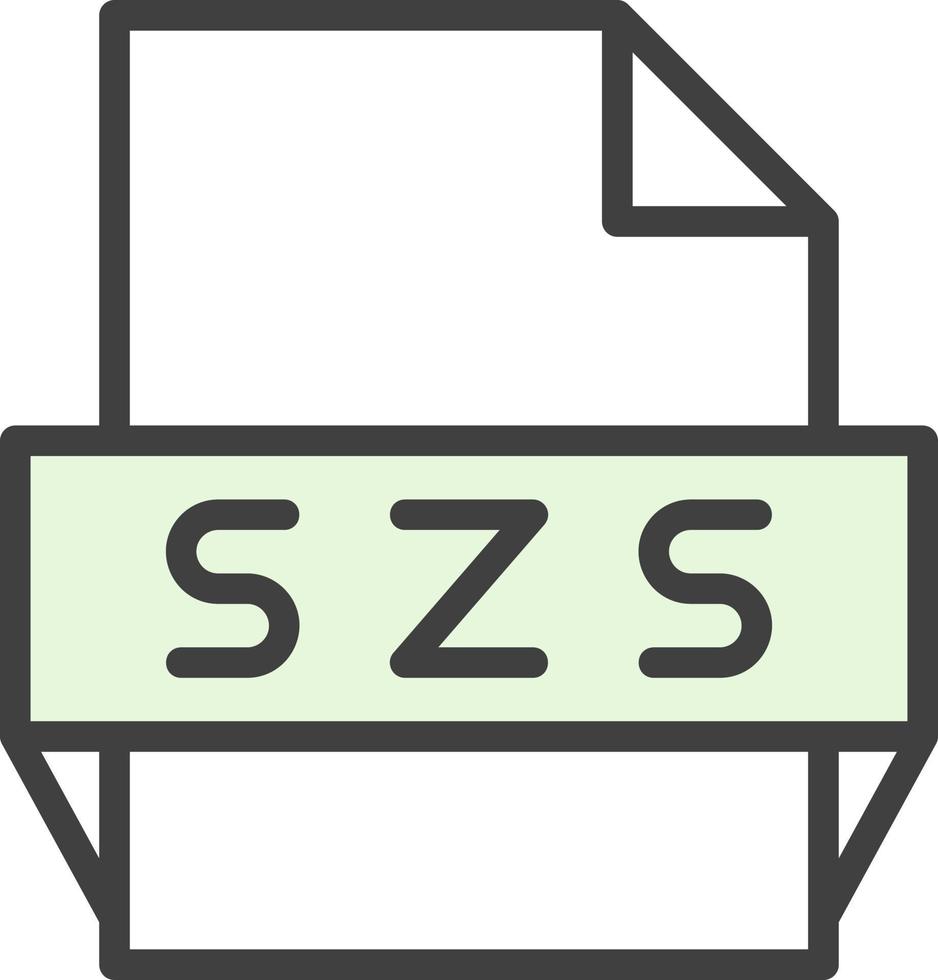 szs-Dateiformat-Symbol vektor