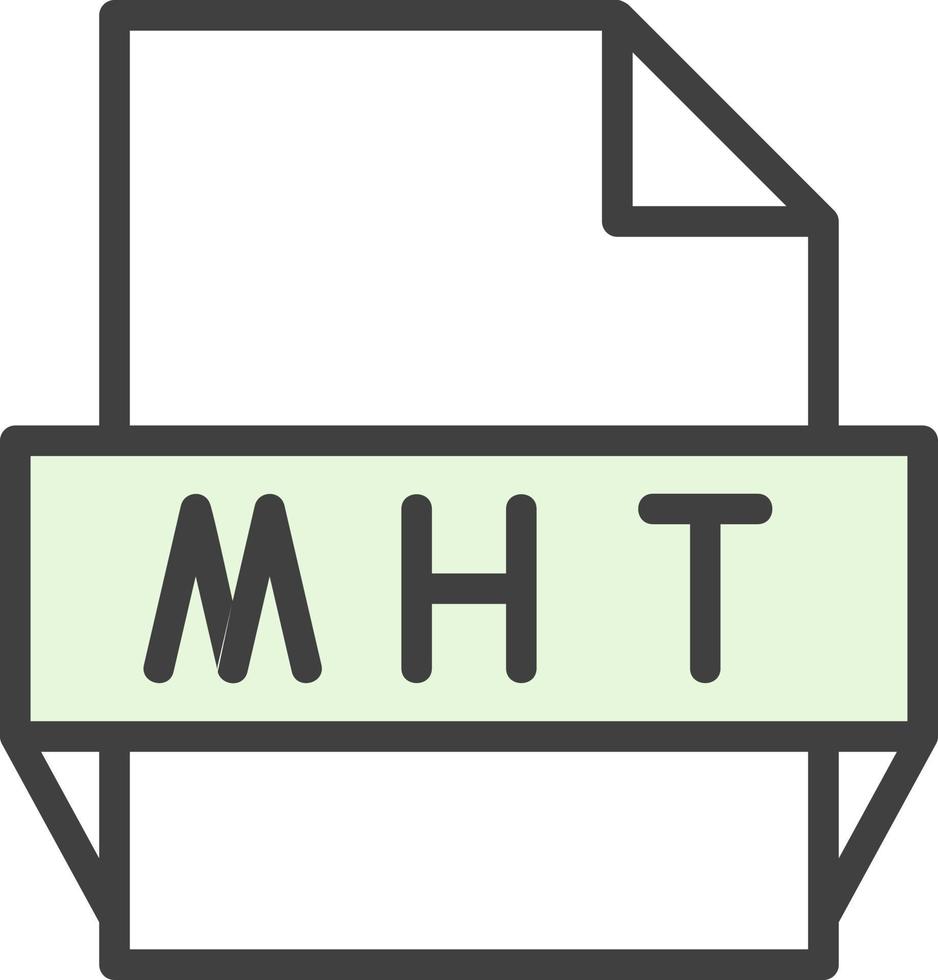 mht-Dateiformat-Symbol vektor