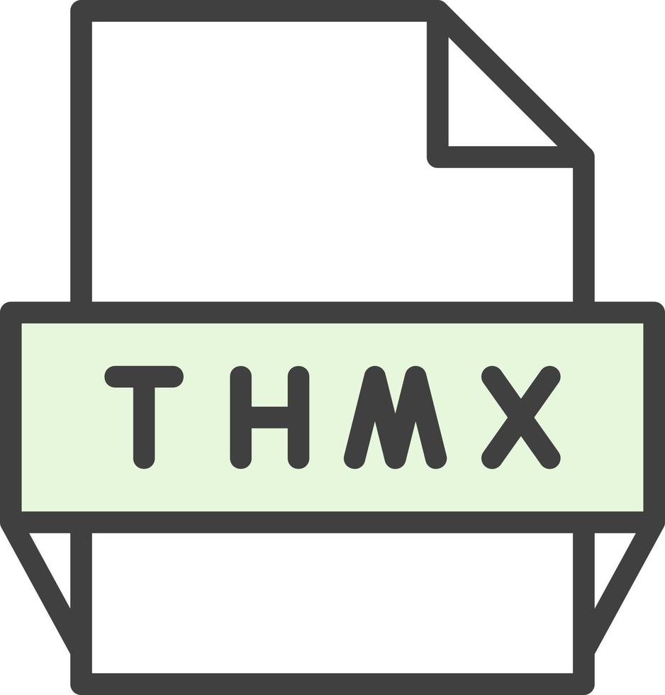 thmx fil formatera ikon vektor