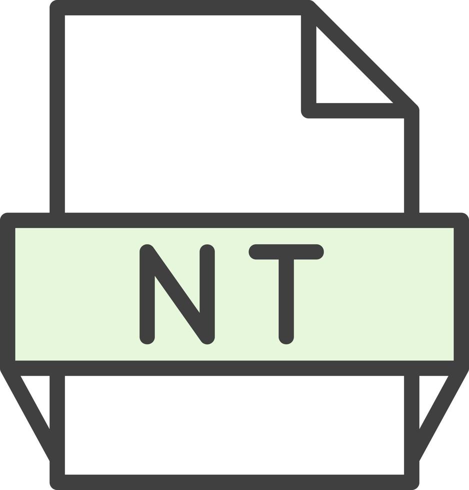 nt-Dateiformat-Symbol vektor