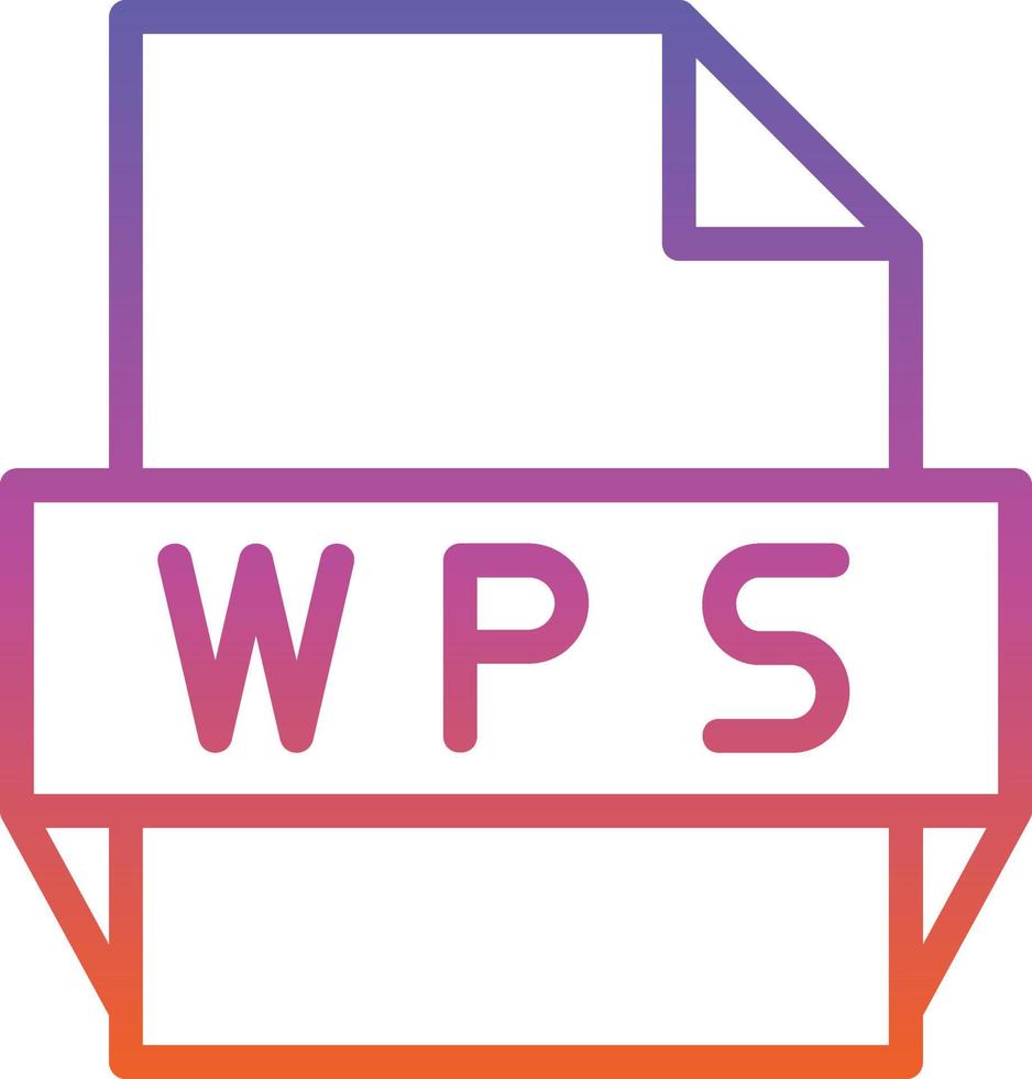 wps-Dateiformat-Symbol vektor