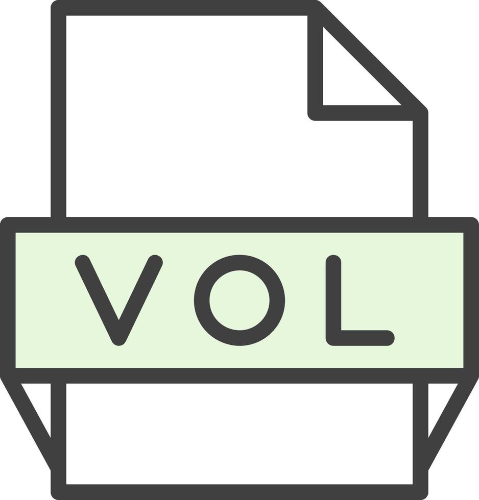 vol-Dateiformat-Symbol vektor