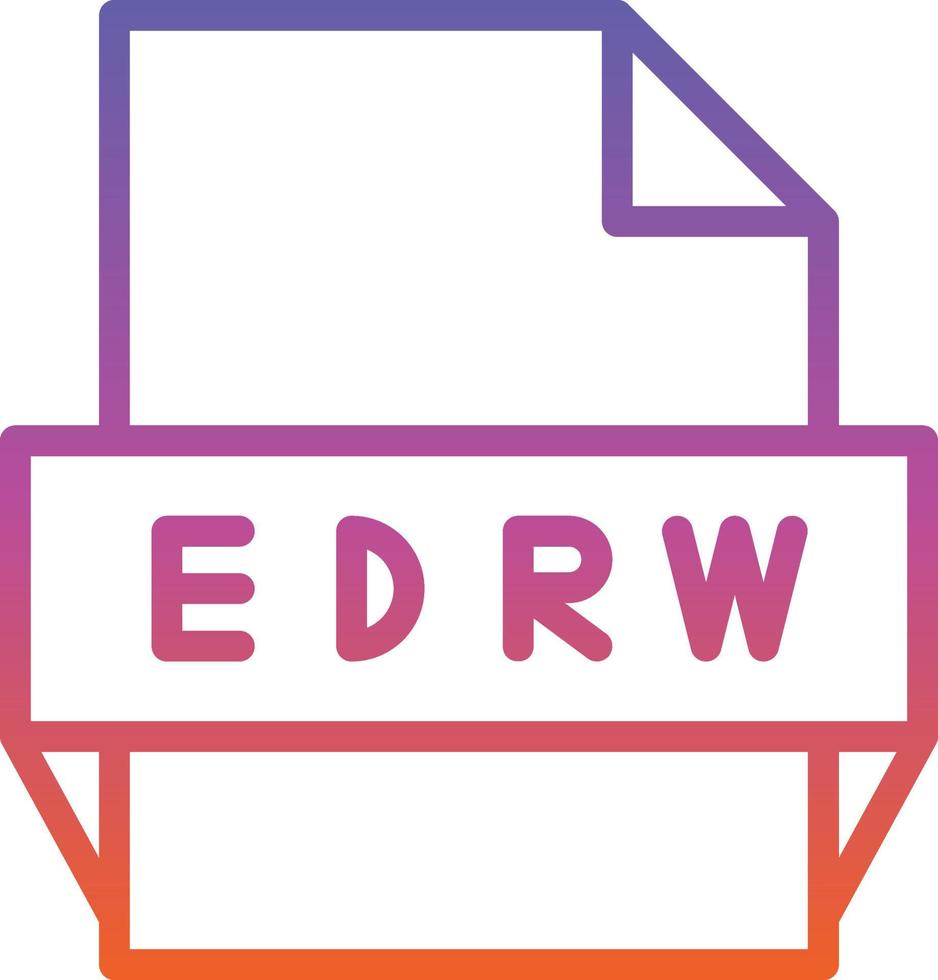 edrw-Dateiformat-Symbol vektor