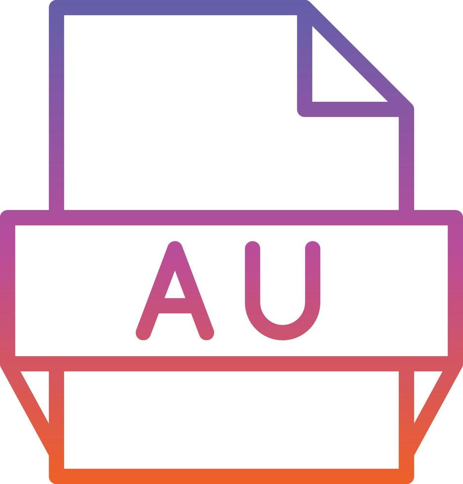 au-Dateiformat-Symbol vektor