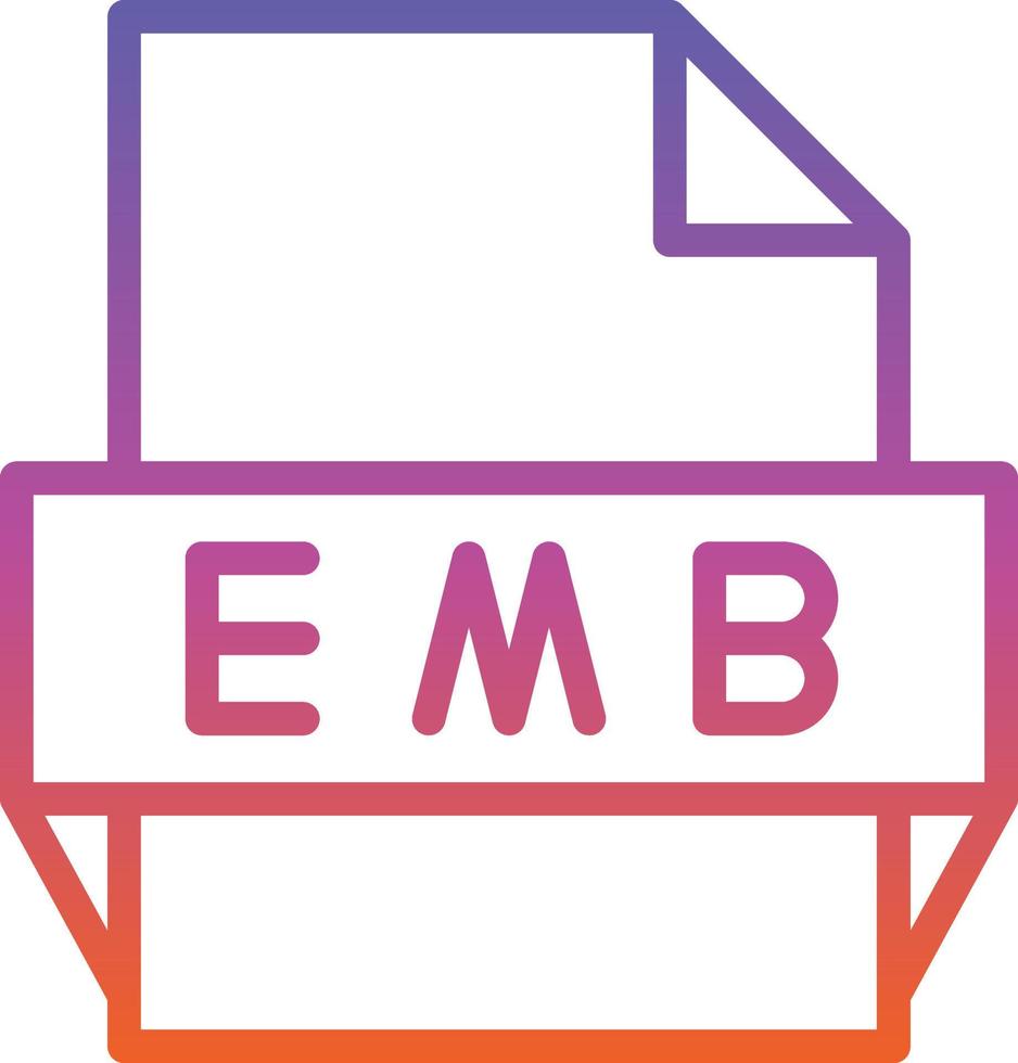 Symbol für Emb-Dateiformat vektor