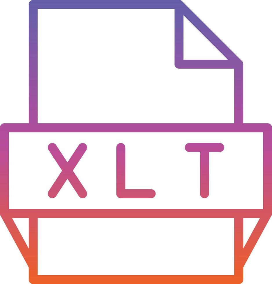 xlt-Dateiformat-Symbol vektor