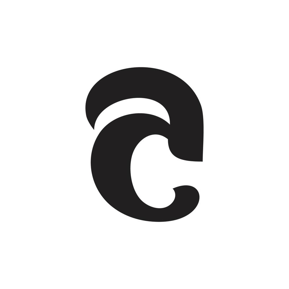 buchstabe ac symbol verknüpft kurven logo vektor