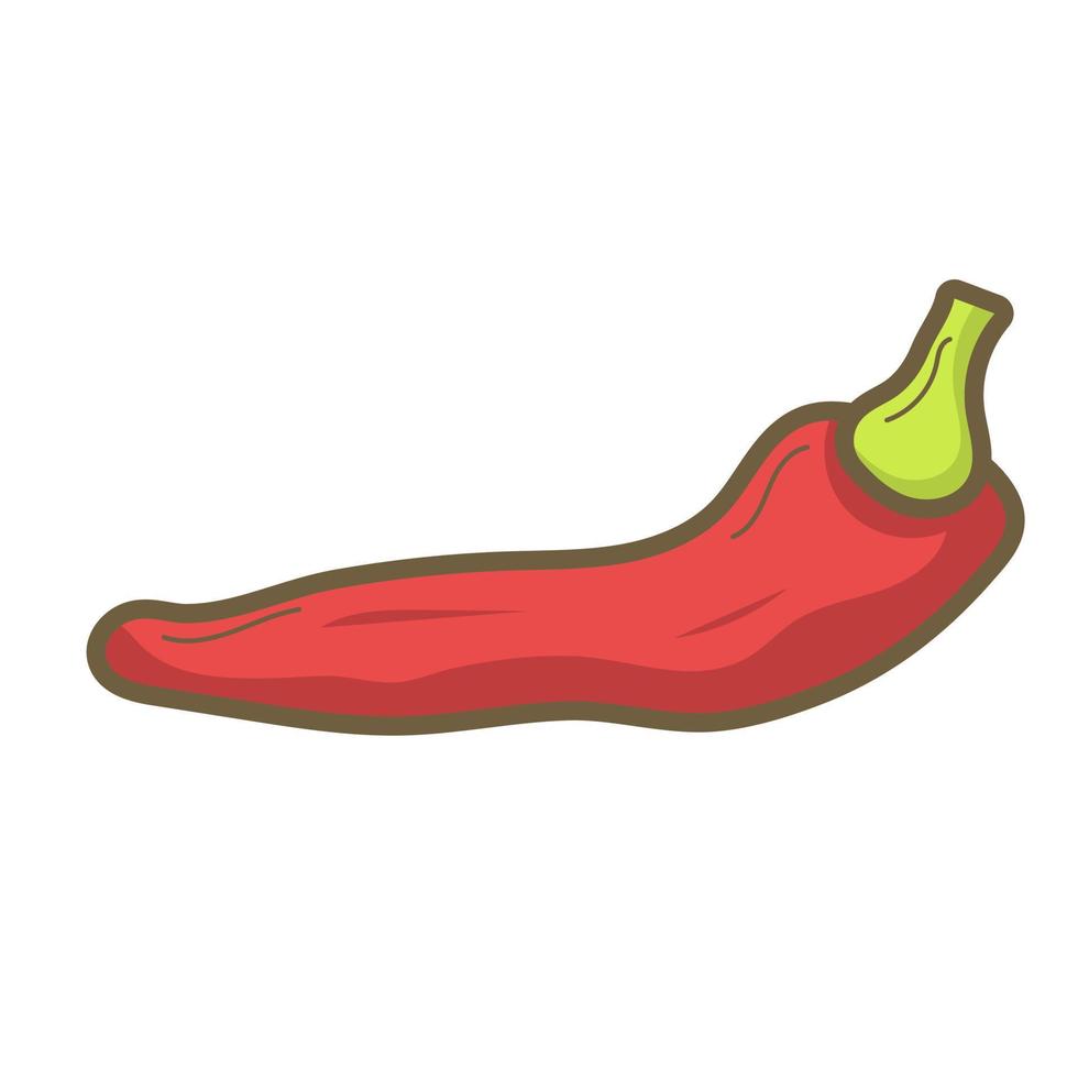 tecknad serie hela chili peppar isolerat på vit bakgrund vektor