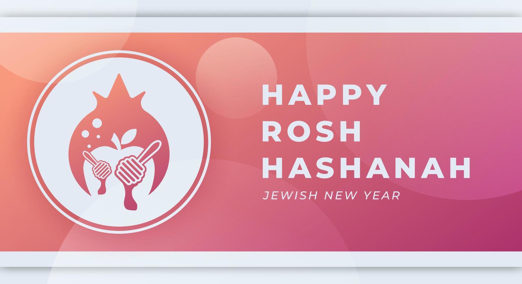 Lycklig rosh hashanah dag firande vektor design illustration. mall för bakgrund, affisch, baner, reklam, hälsning kort eller skriva ut design element