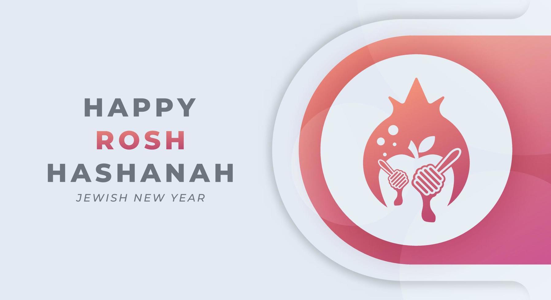 glücklicher rosh hashanah tag feier vektor design illustration. vorlage für hintergrund, poster, banner, werbung, grußkarte oder druckgestaltungselement