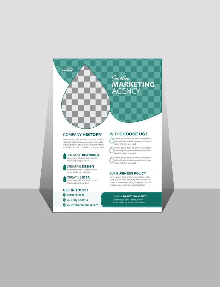 einfaches Corporate Business-Flyer-Design vektor