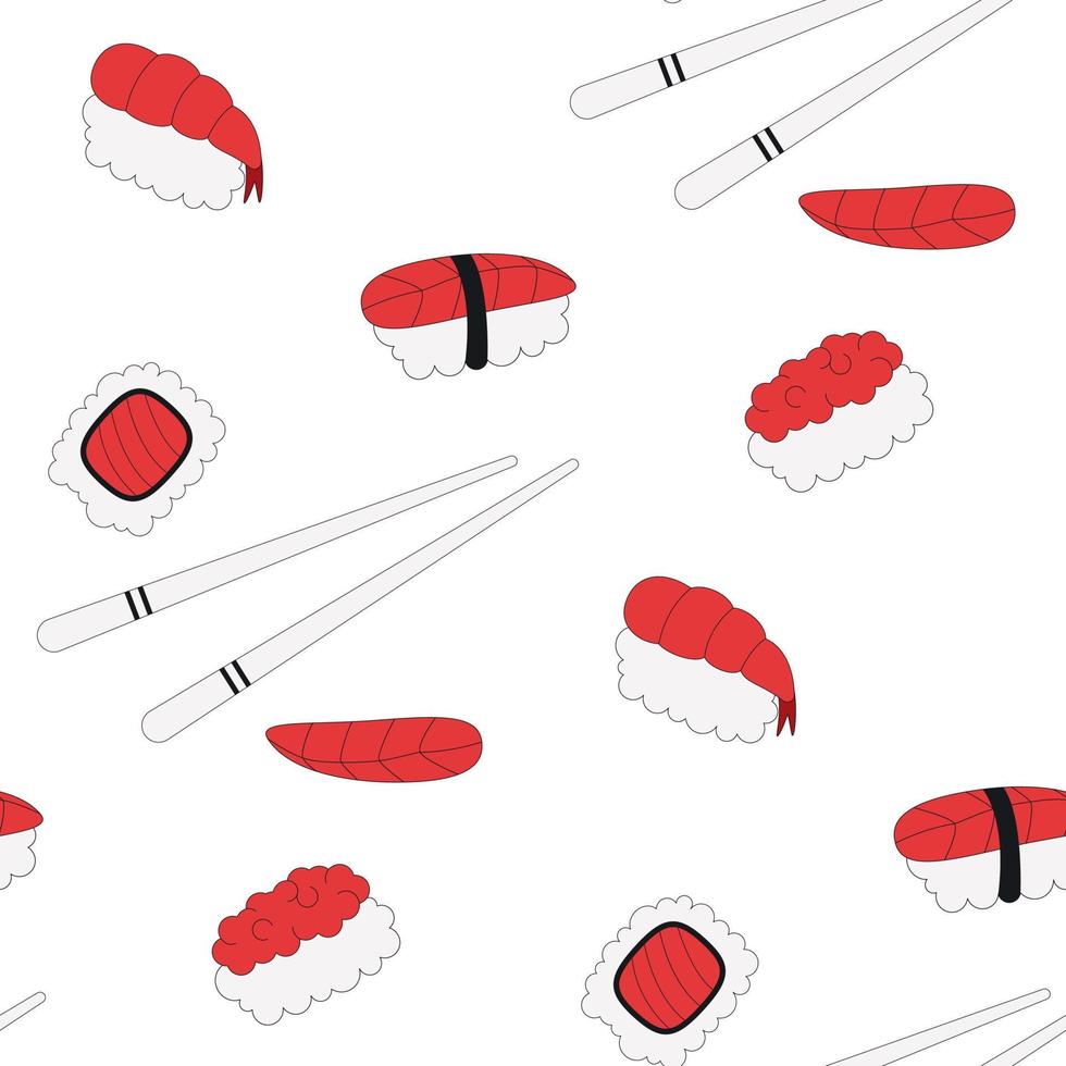 Sushi nahtloses Muster vektor