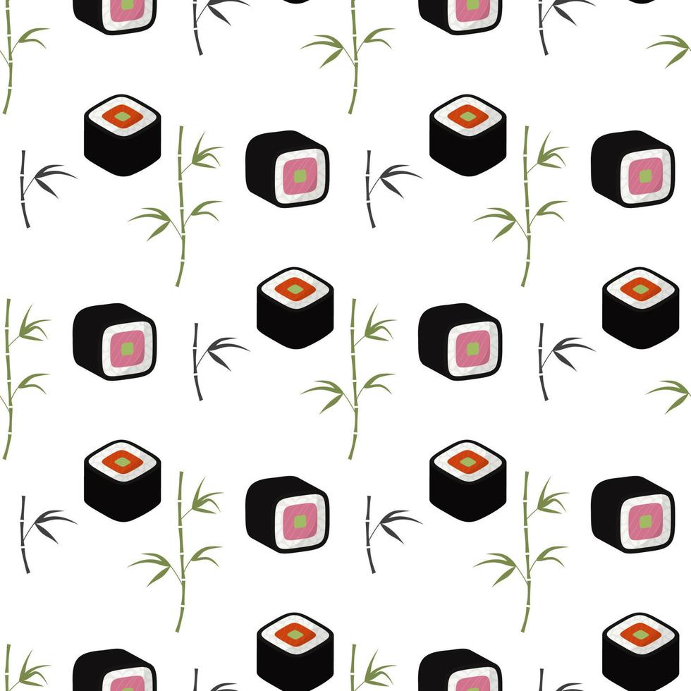 Muster mit Sushi-Rollen vektor