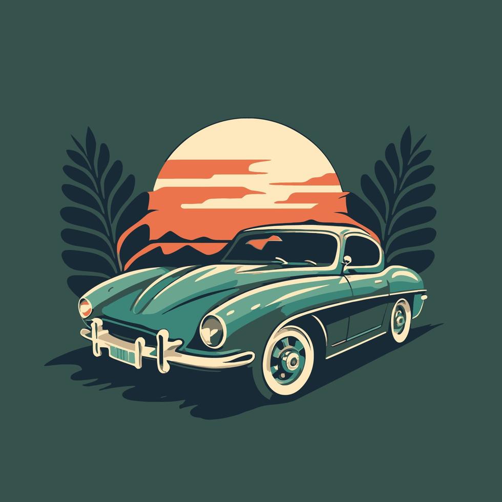 Vintage Oldtimer Retro-Vektor-Stil-Illustration vektor