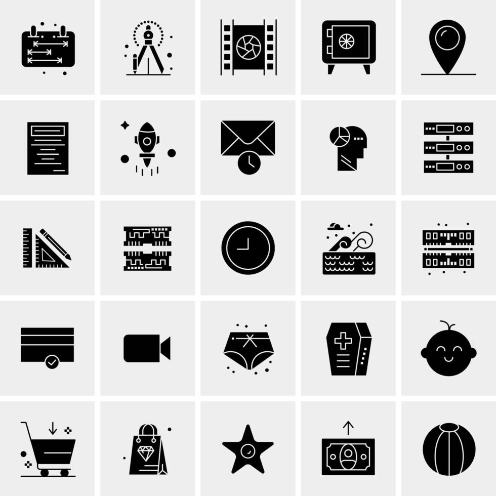 25 universelle Business-Icons Vektor kreative Icon-Illustration zur Verwendung in Web- und Mobilprojekten