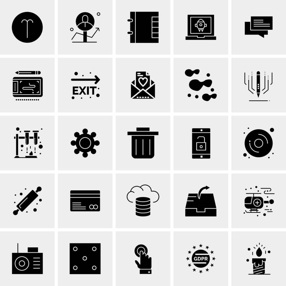 25 universelle Business-Icons Vektor kreative Icon-Illustration zur Verwendung in Web- und Mobilprojekten