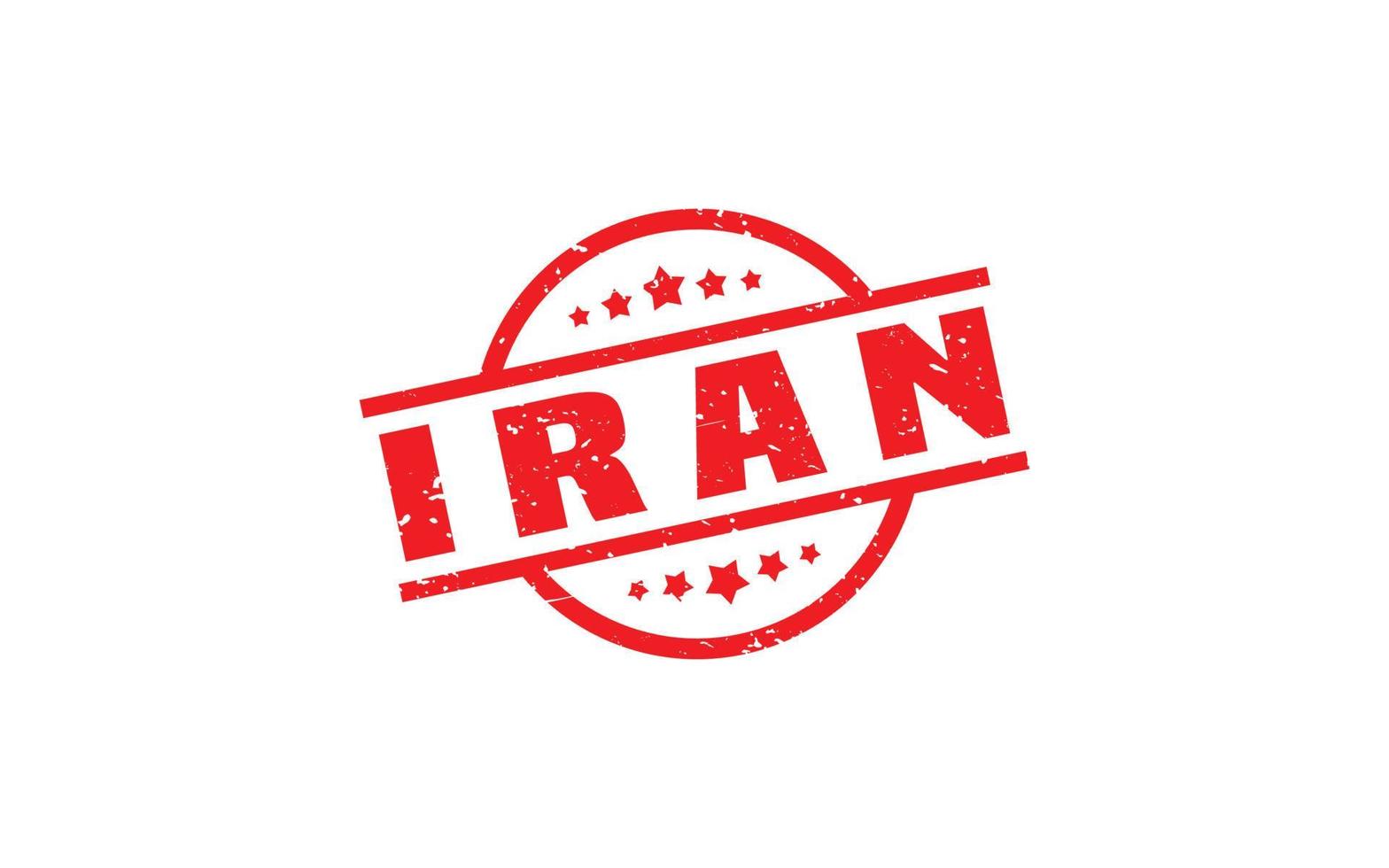 Iran-Stempelgummi mit Grunge-Stil auf weißem Hintergrund vektor