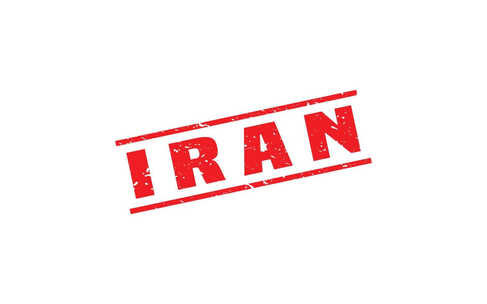 Iran-Stempelgummi mit Grunge-Stil auf weißem Hintergrund vektor