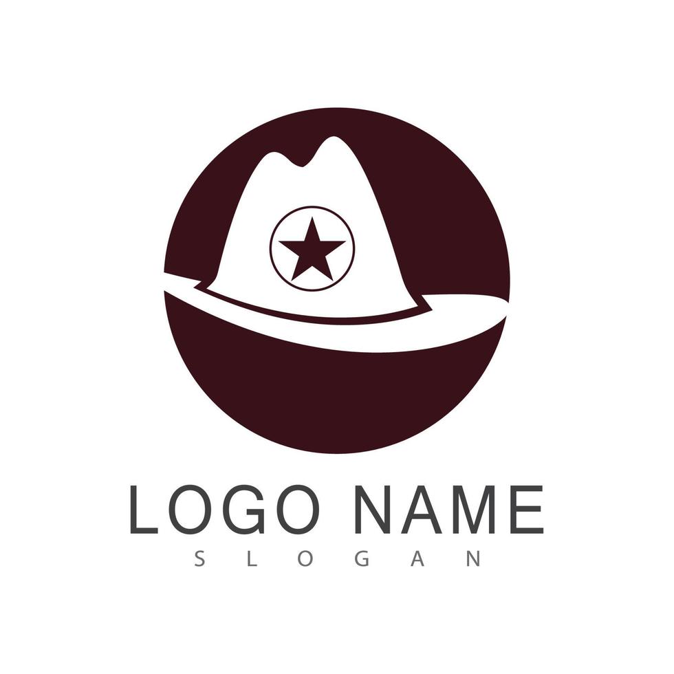Cowboy-Logo-Vektor-Template-Design vektor