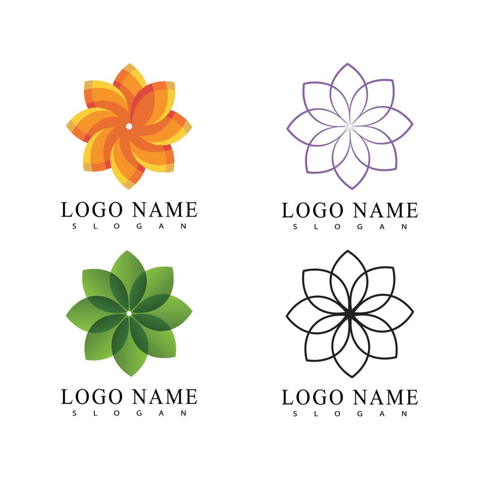 blomma logotyp illustration vektor design