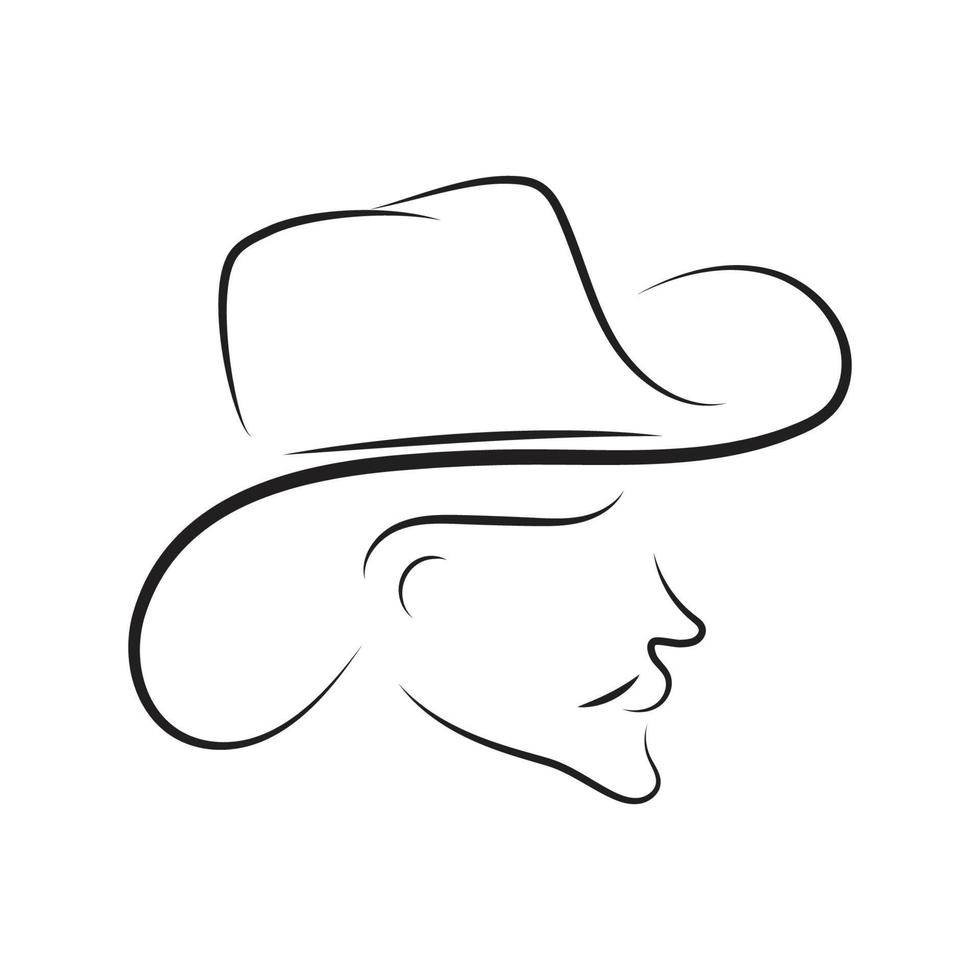 Cowboy-Logo-Vektor-Template-Design vektor