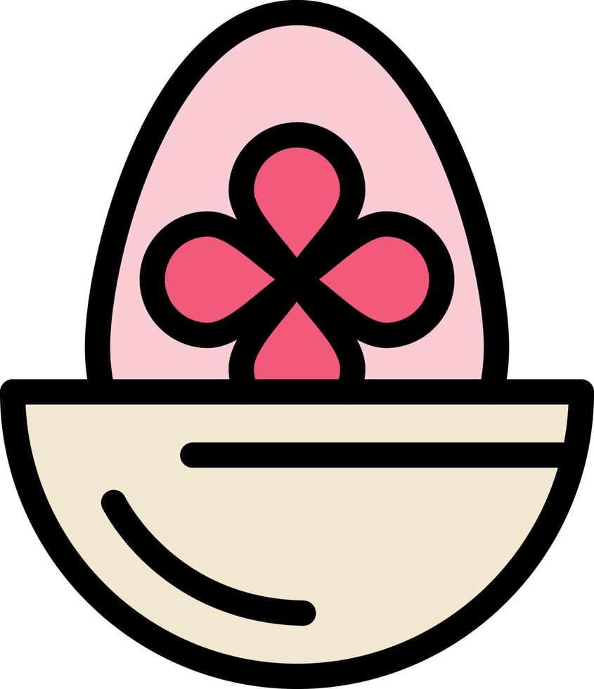 kokt kokt ägg påsk ägg mat platt Färg ikon vektor ikon baner mall
