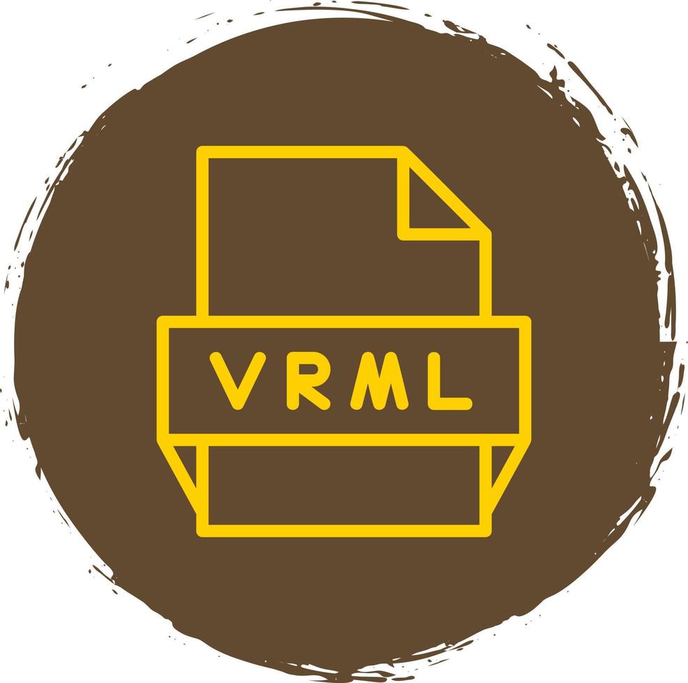 vrml fil formatera ikon vektor