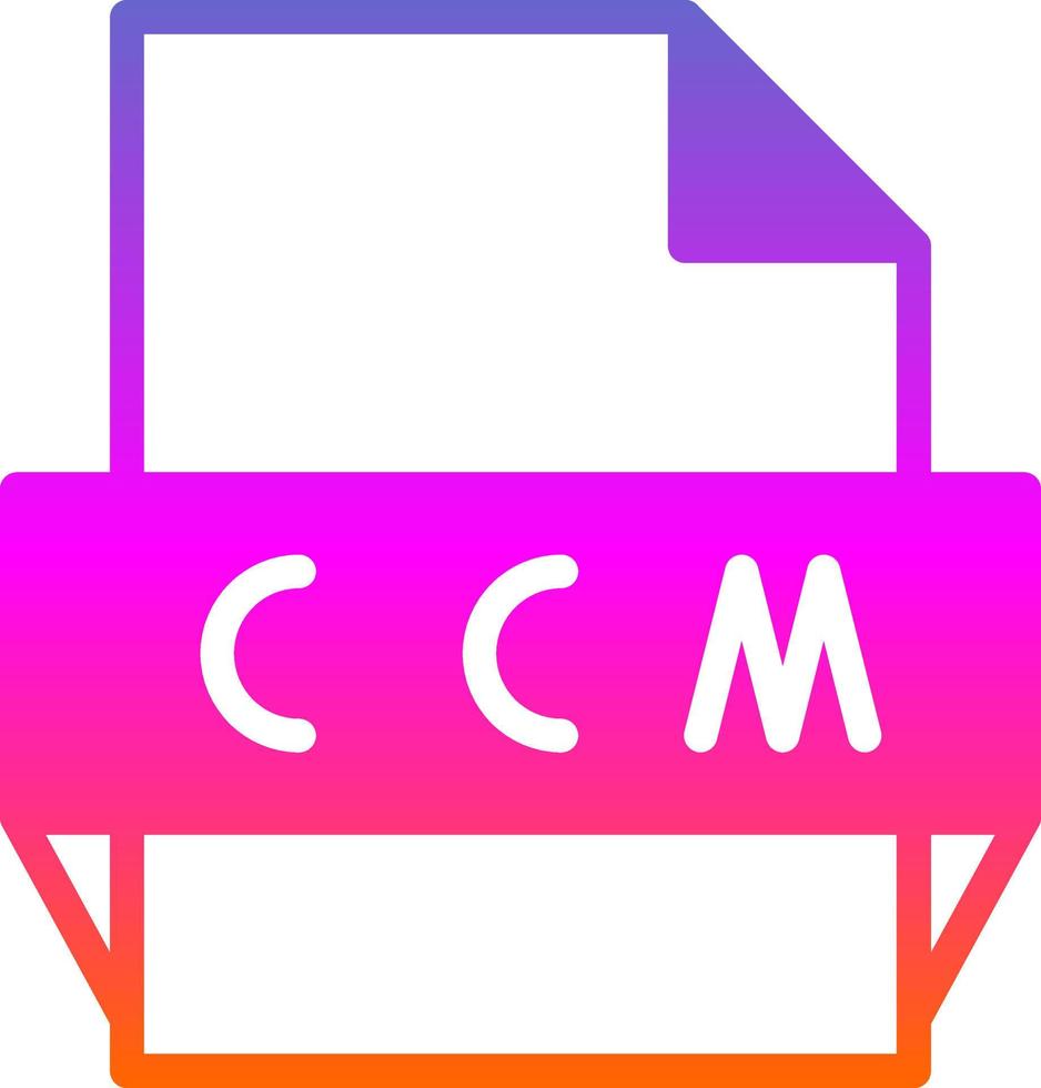 ccm fil formatera ikon vektor