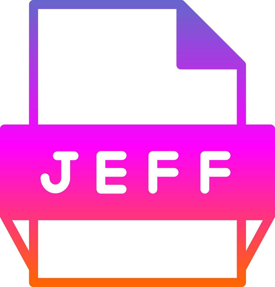 jeff-Dateiformat-Symbol vektor