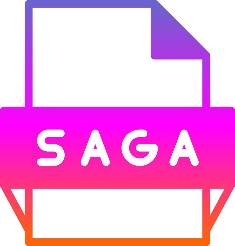 Saga-Dateiformat-Symbol vektor