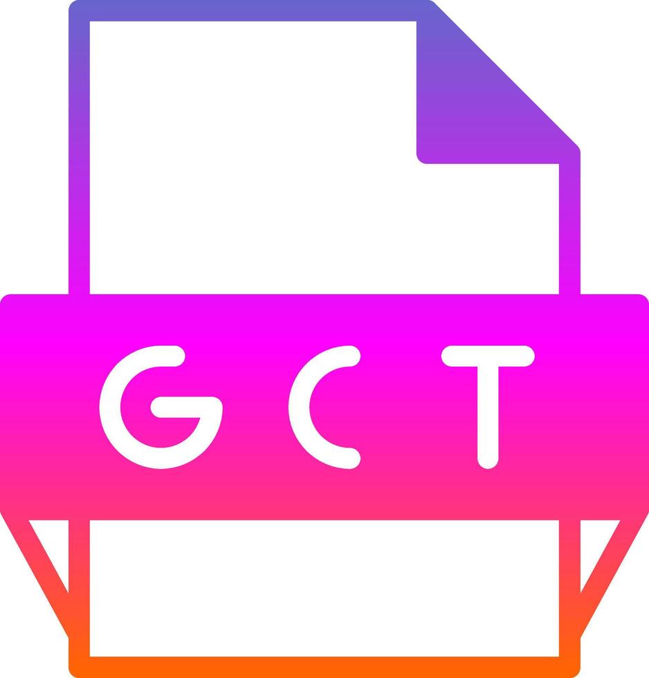 GTC-Dateiformat-Symbol vektor