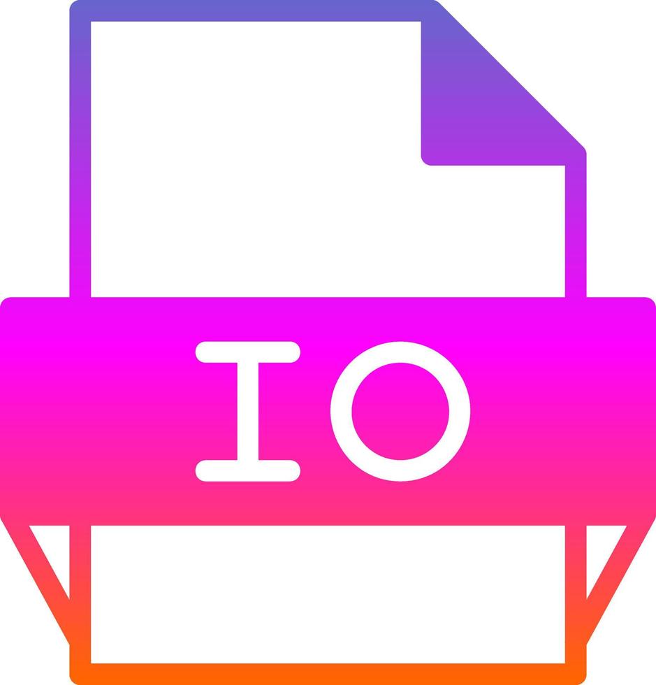 io-Dateiformat-Symbol vektor