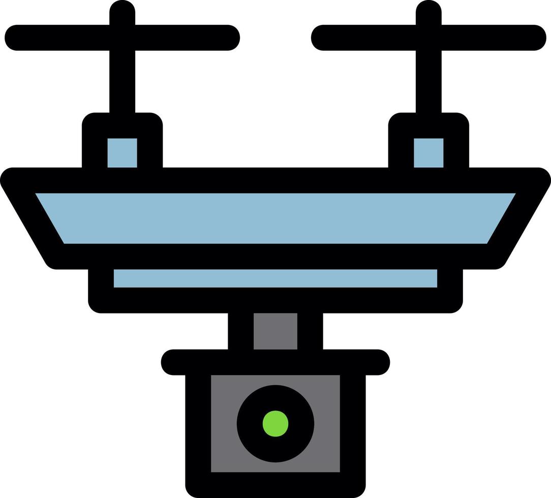 Kamera-Drohne-Vektor-Icon-Design vektor