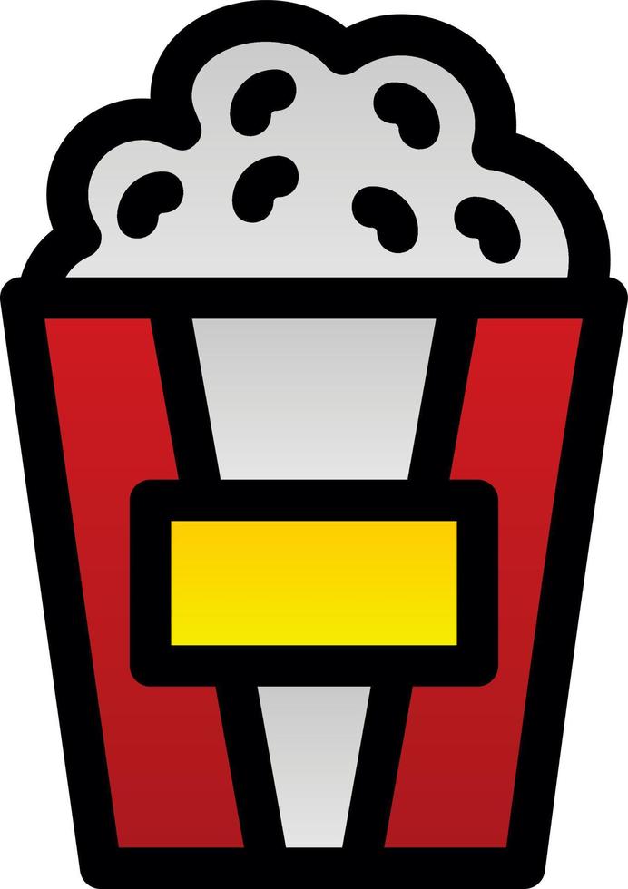 Popcorn-Vektor-Icon-Design vektor